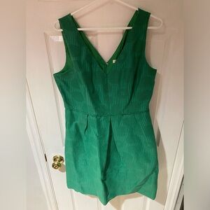 J Crew light corduroy green a line dress with pockets size 14